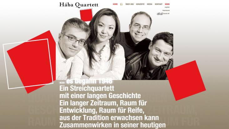 Hába Quartett / Webpräsenz des Hába-Quartetts