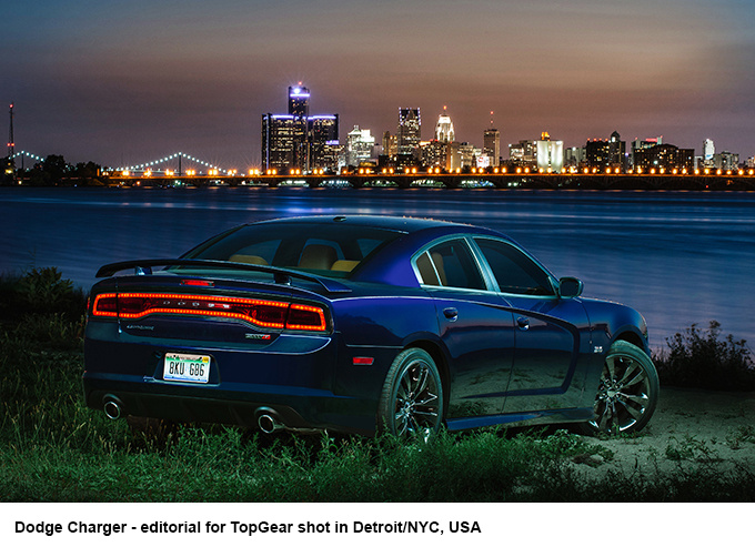 Dodge Charger in Detroit for TopGear