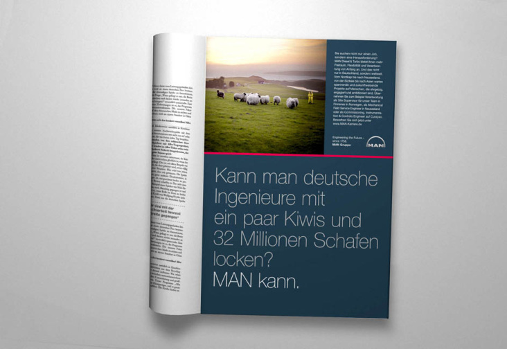 Recruitment Kampagne, Motiventwicklung für MAN / Mehr auf http://claudialommel.de/projekte/man.html