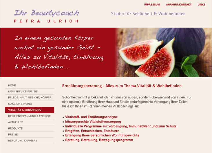 Webdesign für Ulrich Kosmetik