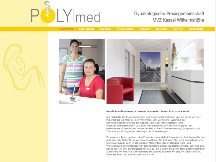 Webdesign für Polymed Lohfelden