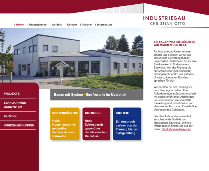 Webdesign für Otto Industriebau