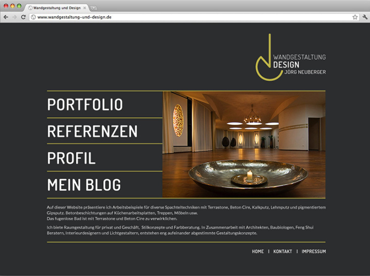 Homepage Wandgestaltung und Design