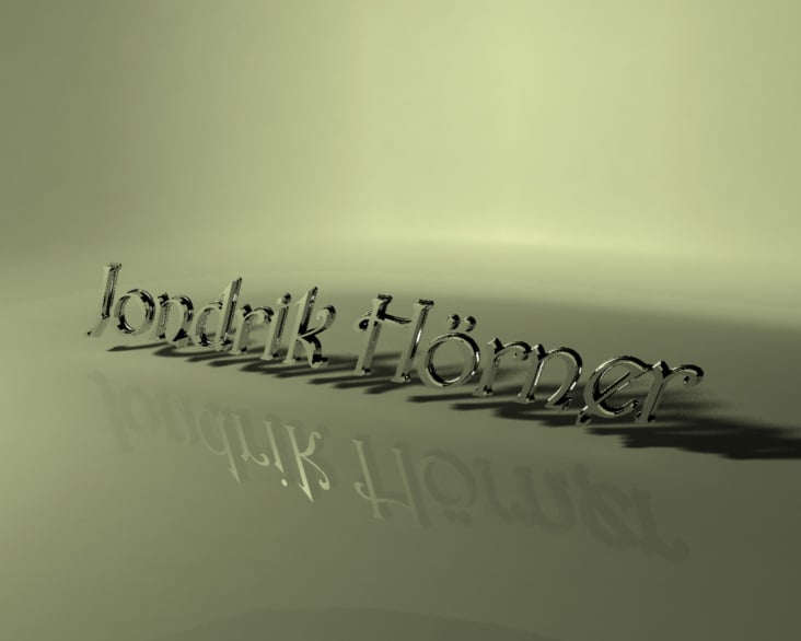 3D font (software:Maya/ mental ray)