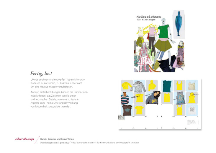 Konzeption und Gestaltung Modezeichenbuch