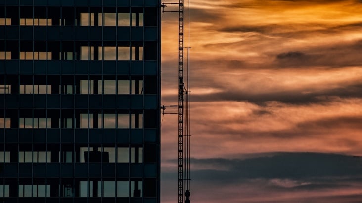 Dreischeibenhaus Sonnenuntergang