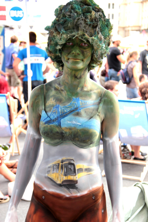 Bodypainting für den VVO Sachsen zum Dresdner Stadtfest