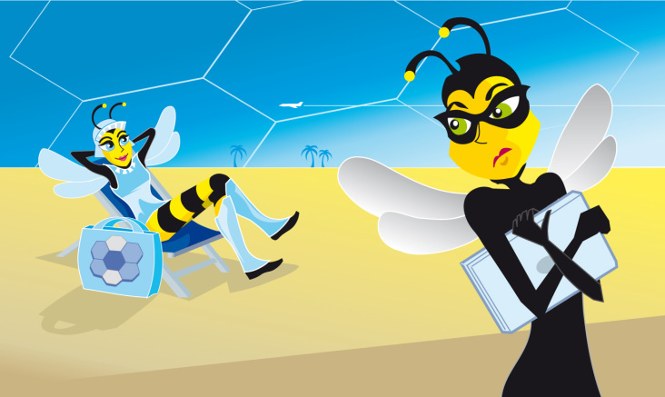 Gute Biene, böse Biene – Kampagne für Security Software