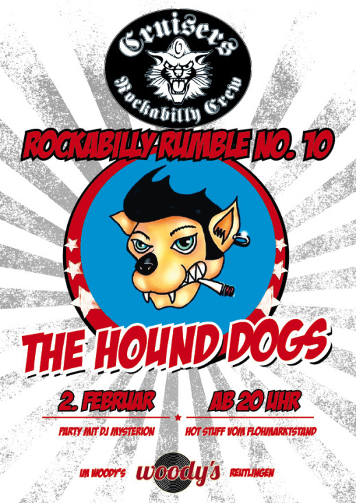 Flyer Nr.10 für die Konzertreihe „Rockabilly Rumble“