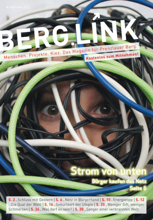 Mai 2012: Titelidee und -foto : Burga Fillery zu  „Strom von unten“