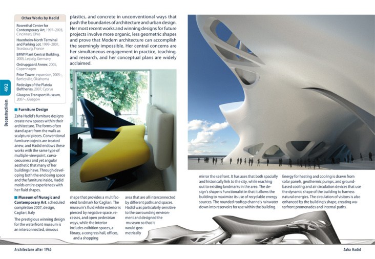 Doppelseite aus „Essential Visual Architecture of the World“ für Abrams NY