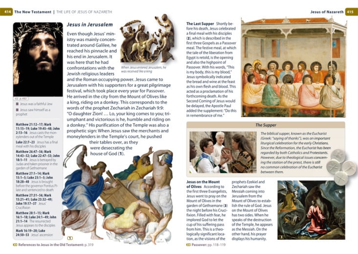 Doppelseite aus „Essential Bibel“ für National Geographics, Washington