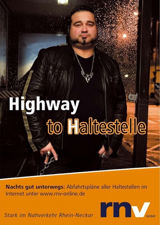 Imagepostkarte „Highway to Haltestelle“ RNV