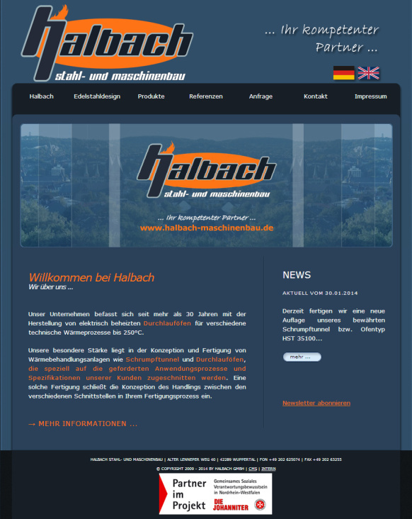 Homepage: Halbach Stahl- und Maschinenbau