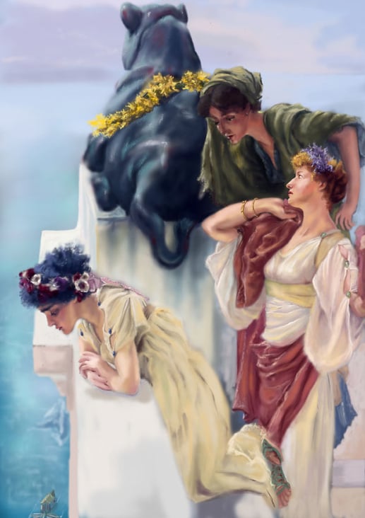 Meisterstudie Sir Lauwrence Alma Tadema- A coihn of Vantage