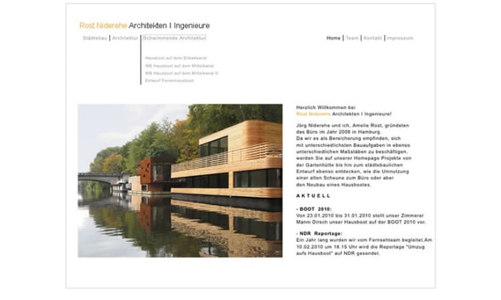 Website Architekten Rost Niederehe