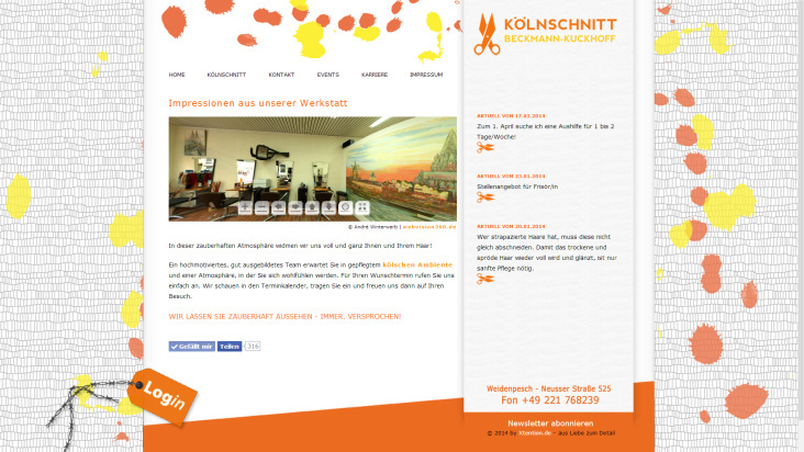 Homepage für KölnSchnitt