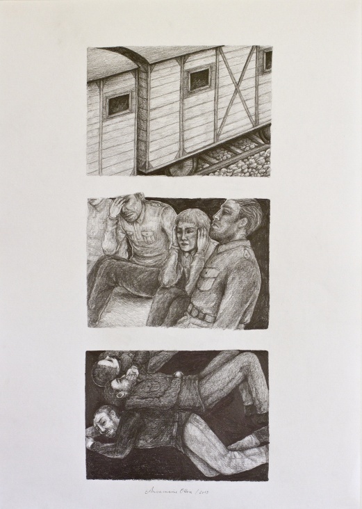 Illustrationen für die Ausstellung „Der nayer moment“ in Regensburg, 2014