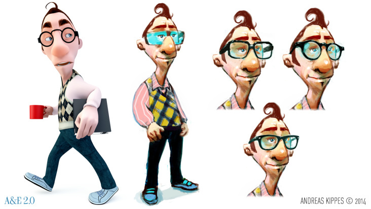 Hipster Character Design