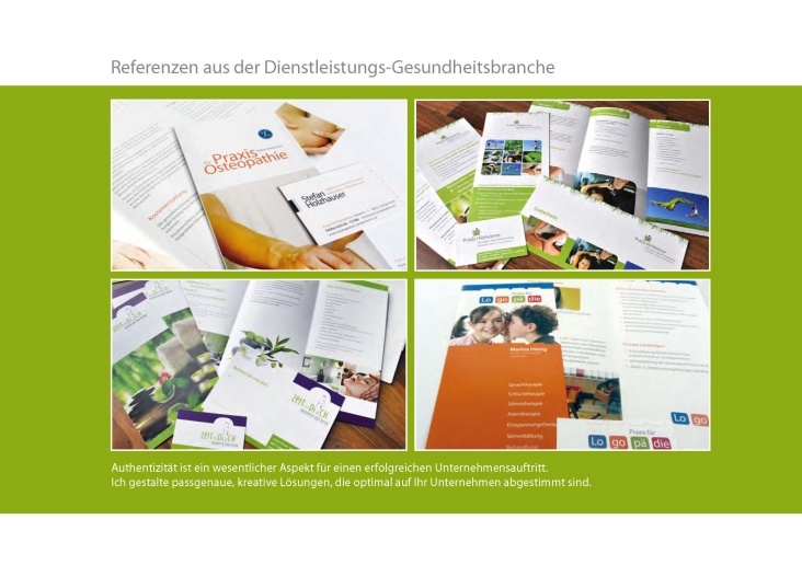 Gesundheitswesen – verschiedene Corporate-Designs