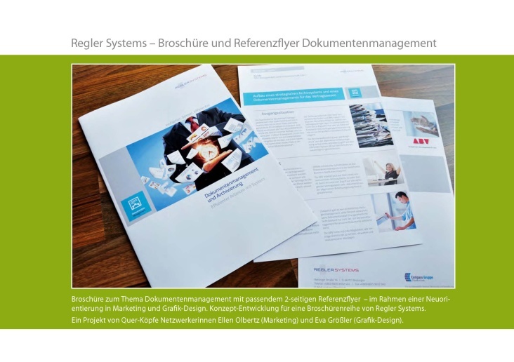 Regler Systems – Broschüre Dokumentationsmanagement und Referenzflyer