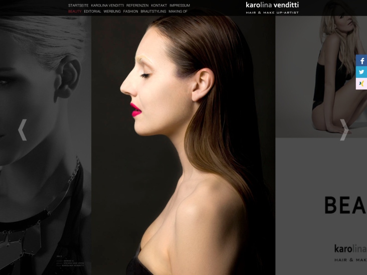 Webdesign für Visagistin / Hair & Make Up-Artist