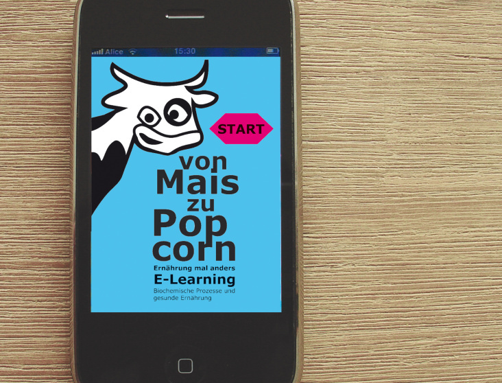 E-Learning App. Von Mais zu Popcorn – Ernährung mal anders