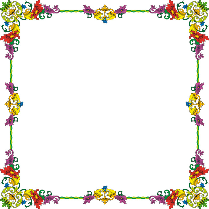 Ornamentrahmen Quadrat-Format