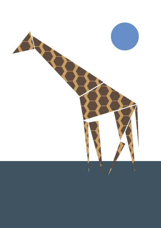 Die blaue Giraffe