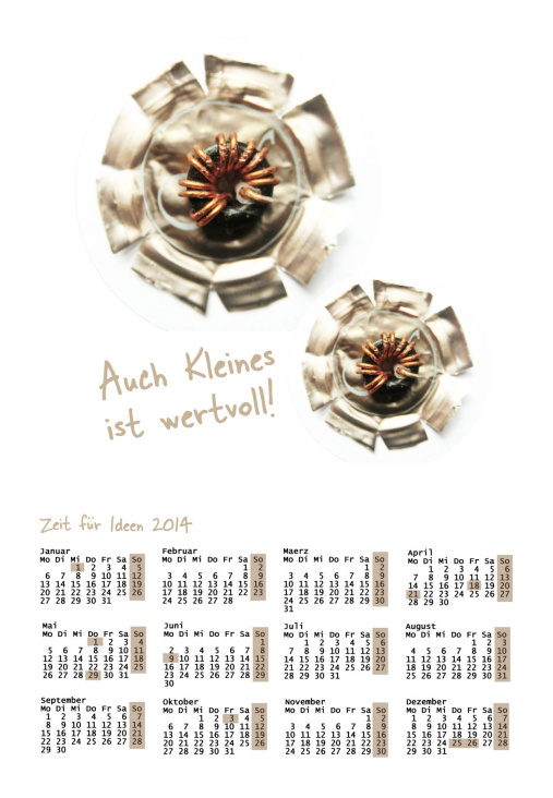 Kalender 2014 – wertvoller Müll