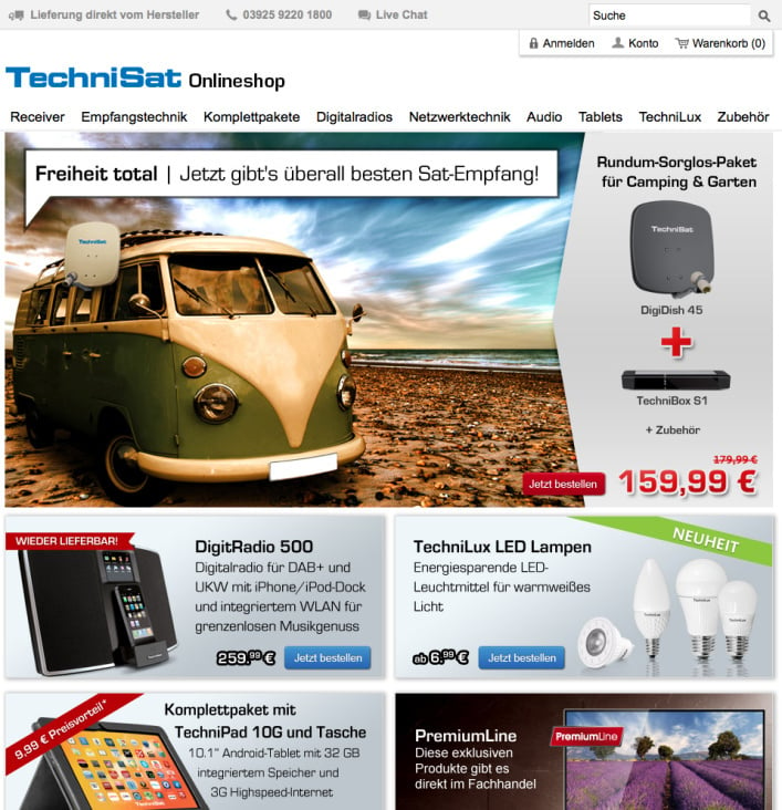 Screenshot (www.technisat.com/shop/)