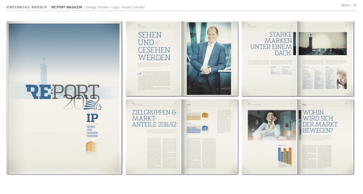 Re:port Magazin – Layouts – Freelancing Projekt