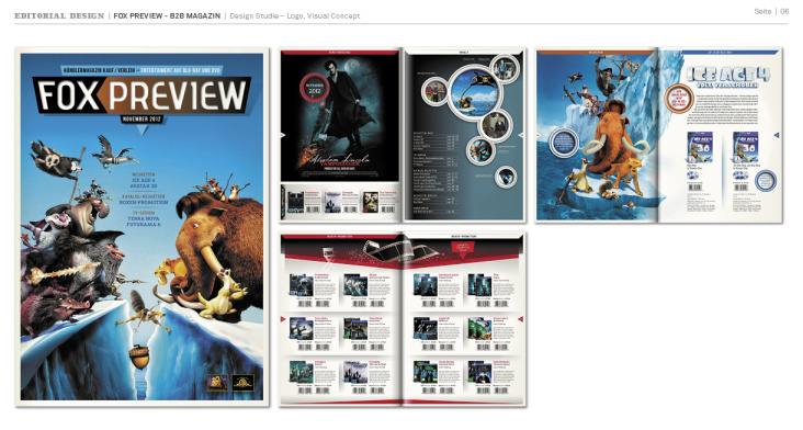 Fox Preview Magazin – Layouts – Freelancing Projekt