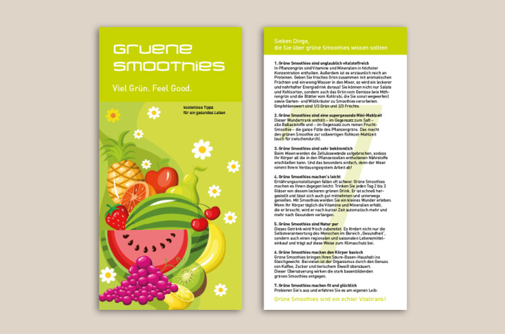 Flyer für Grüne Smoothies