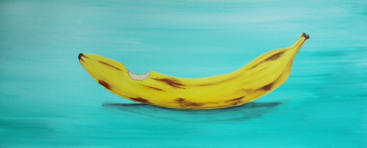 Banane mit Biss
