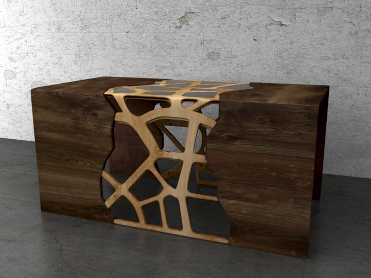 Coffee table.  Erstellt mit 3ds Max, V-ray, Photoshop