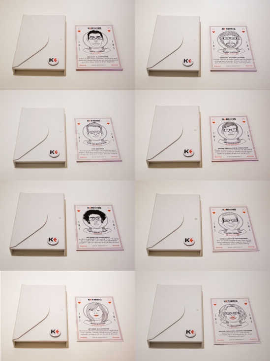 Kerning postcards: speakers’ caricatures + short bio
