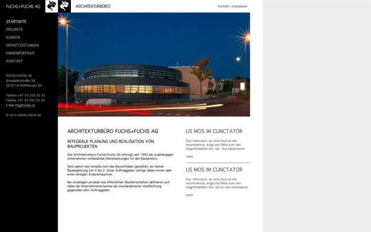 Fuchs+Fuchs AG (CH) // Webdesign