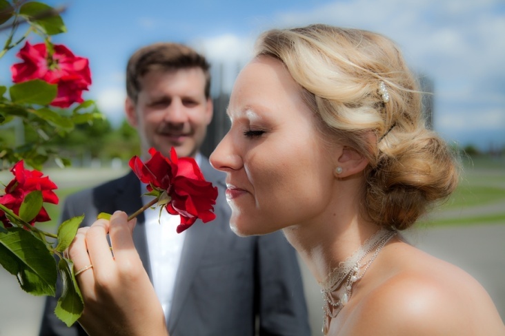 Hochzeit-Portrait Outdoor