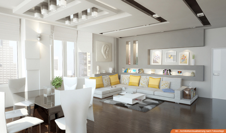 3D Architekturvisualisierung – Wohnzimmer