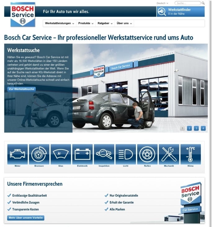 Bosch Car Service – Website