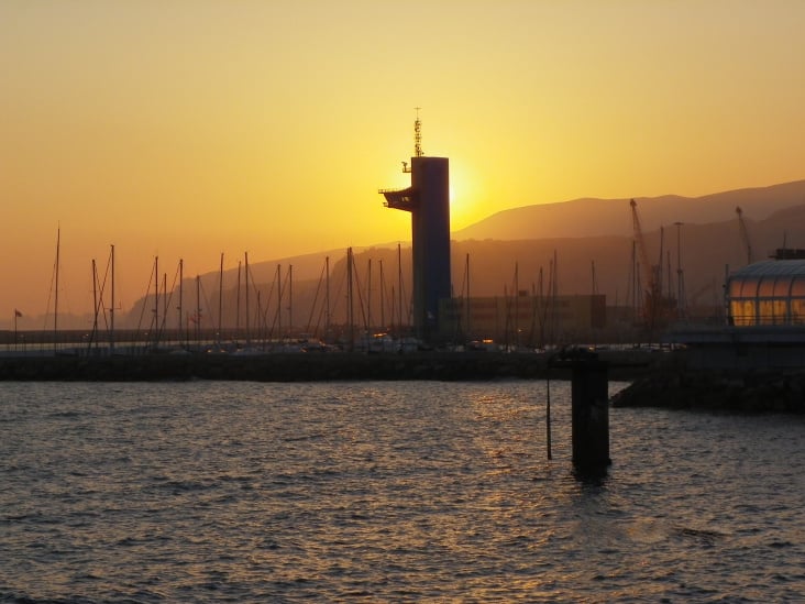 Abendsonne im Hafen von Almeria