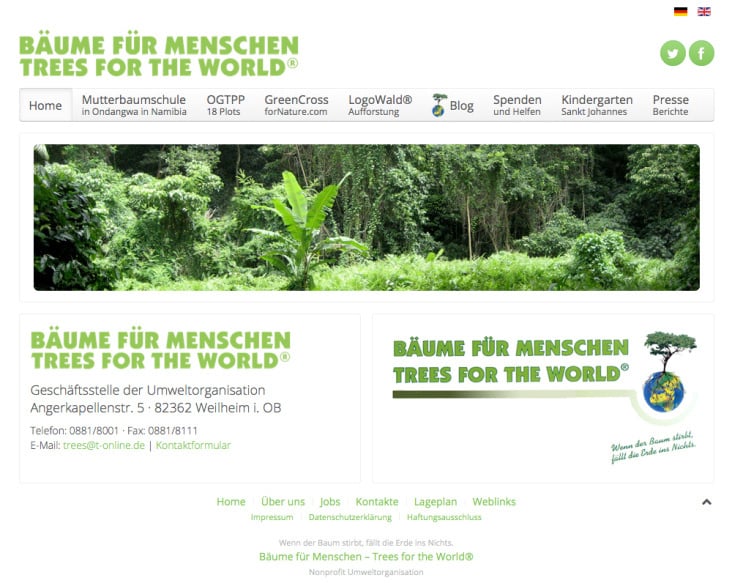 Bäume für Menschen – Trees for the World®