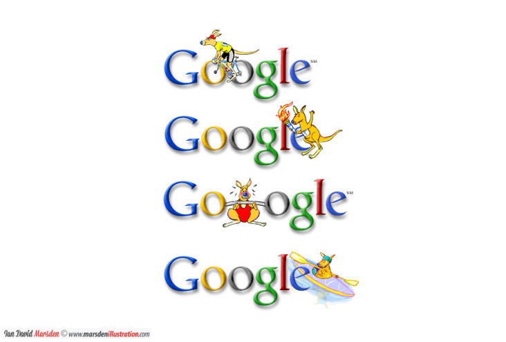 Google Doodles für Sydney Sommerolympiade von Ian David Marsden