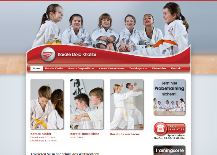 Design und Realisierung karatekarlsruhe.de