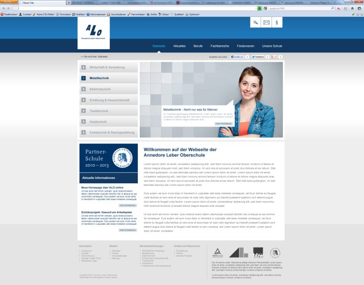 Redesign Homepage Annedore-Leber-Oberschule (ALO)