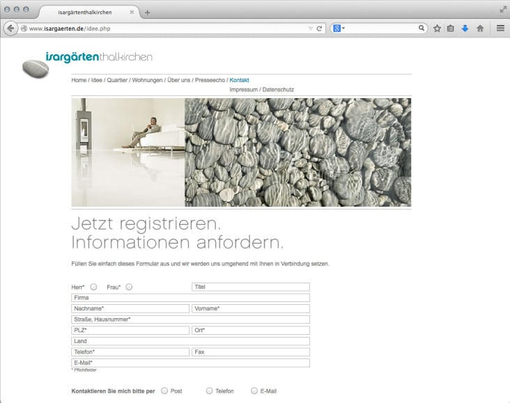 Projekt: Isargärten Thalkirchen, Website • Agentur: Hello AG