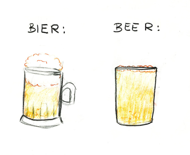 Englisches und deutsches Bier