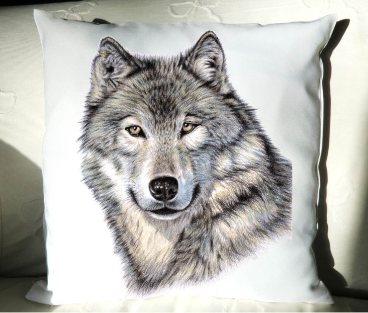 Kissen 40×40 cm „Der Wolf“