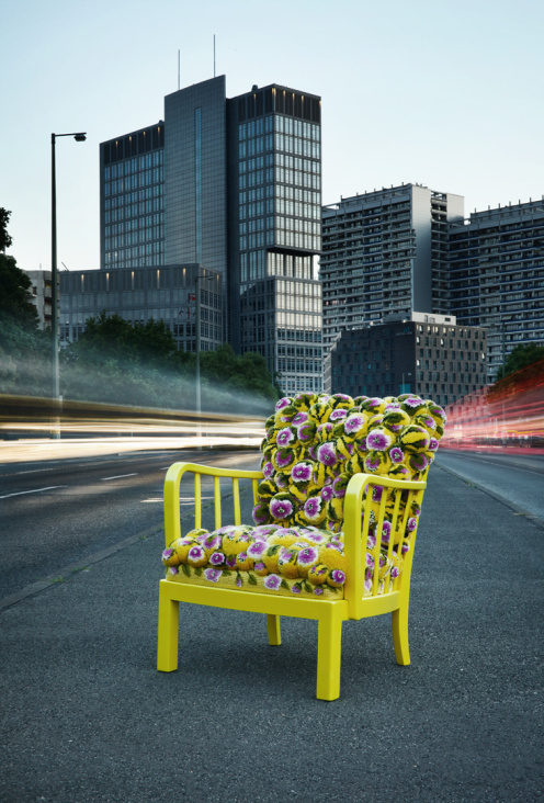 pompomchair yellow